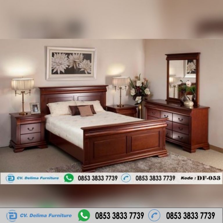 Jual Set Kamar Tidur Minimalis Kayu Jati Harga Murah