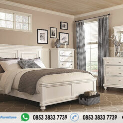 Set Tempat Tidur Minimalis Warna Putih Modern